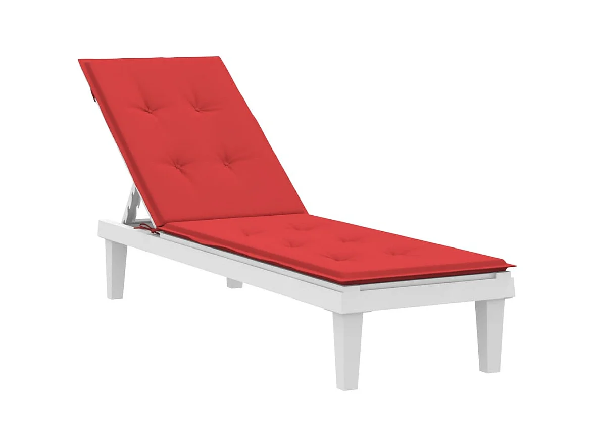 Coussin de chaise de terrasse rouge (75+105)x50x3 cm
