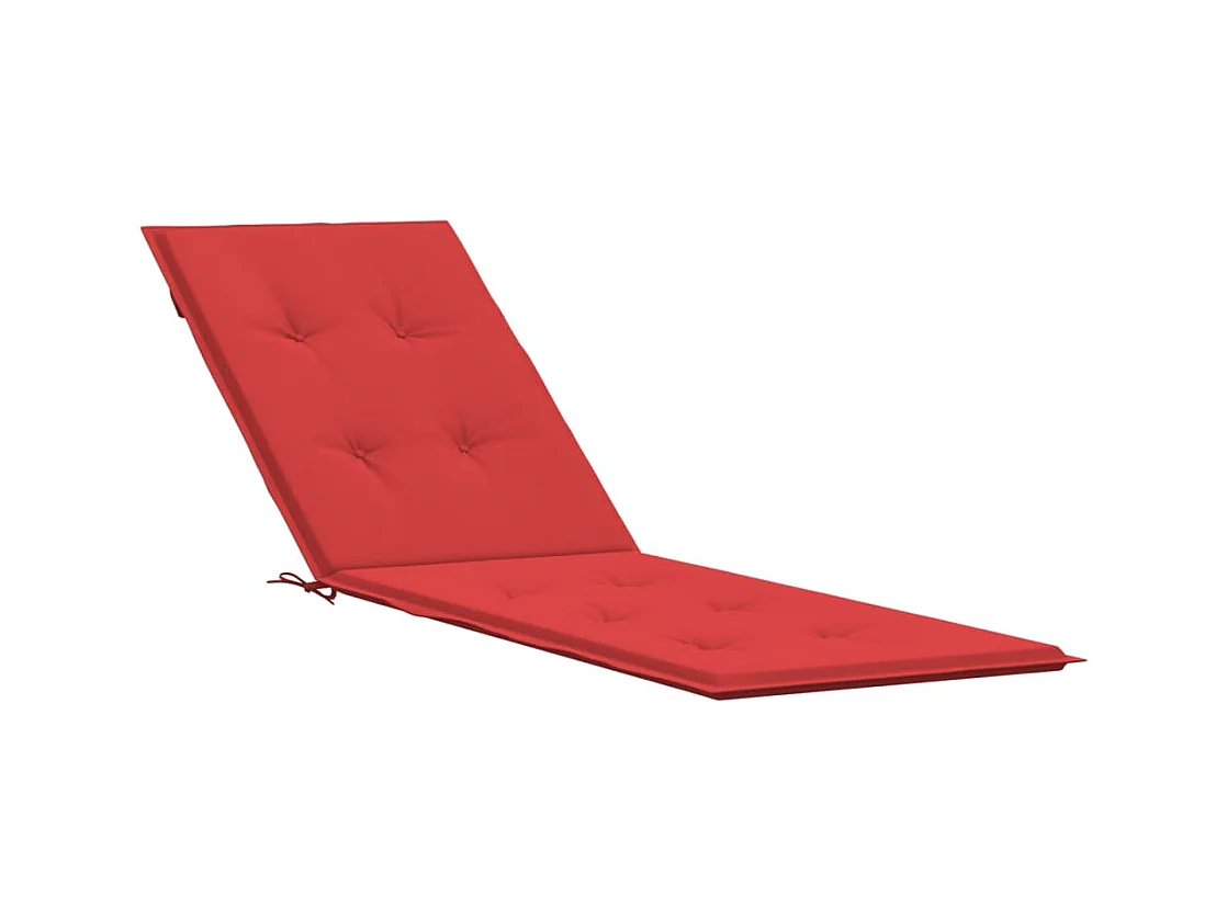 Coussin de chaise de terrasse rouge (75+105)x50x3 cm