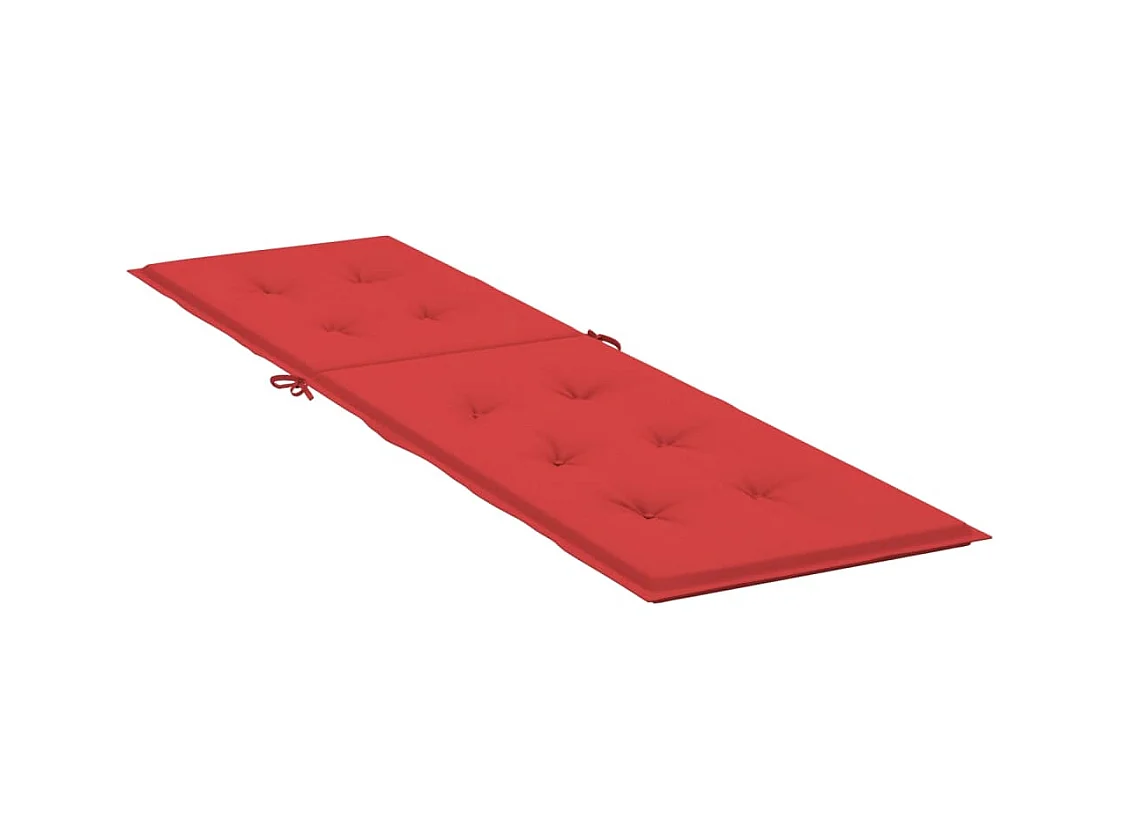 Coussin de chaise de terrasse rouge (75+105)x50x3 cm