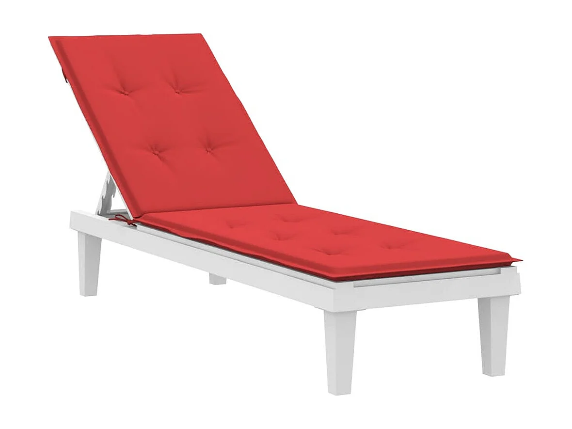 Coussin de chaise de terrasse rouge (75+105)x50x3 cm
