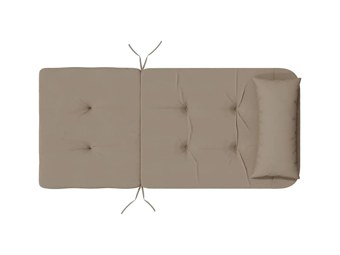 Coussins de chaise adirondack lot de 2 taupe tissu oxford