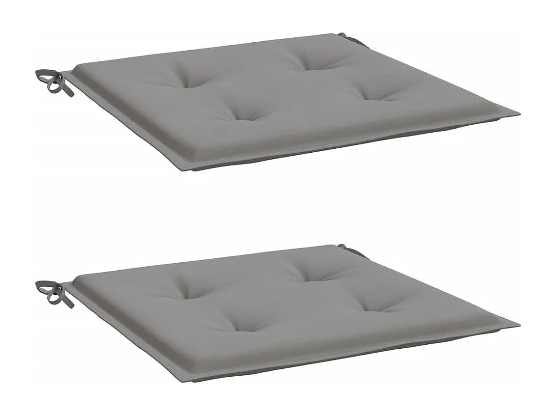 Cojines de silla de jardín 2 unidades tela Oxford gris 40x40x3 cm