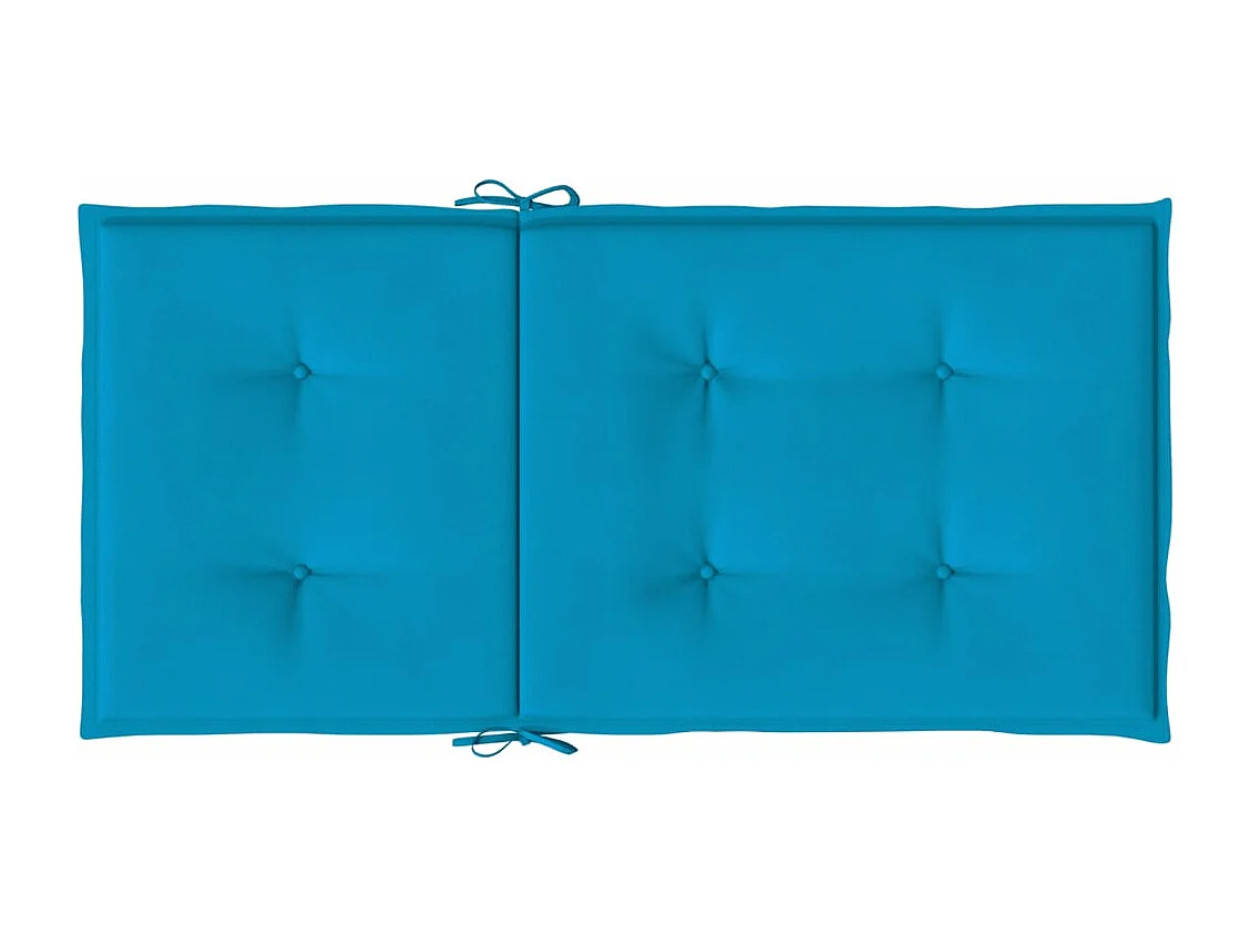 Coussins de chaise de jardin à dossier bas lot de 6 bleu