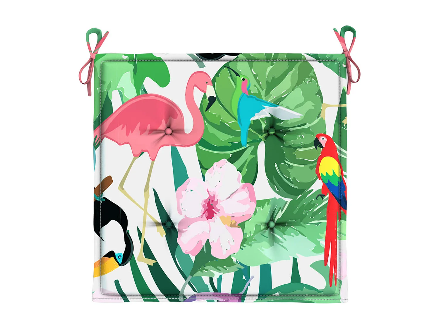 Coussins de chaise de jardin lot de 2 multicolore 40x40x3 cm