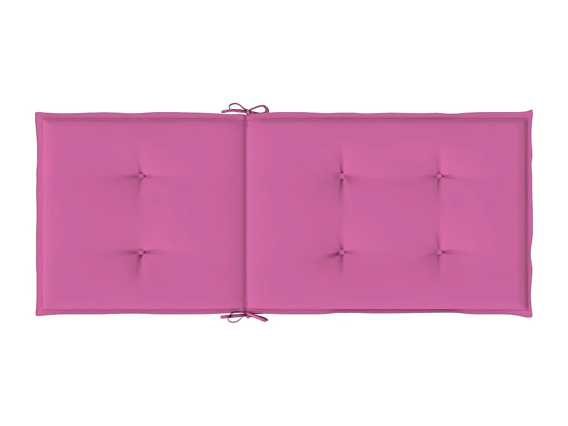 Coussins de chaise de jardin à dossier haut lot de 2 rose tissu