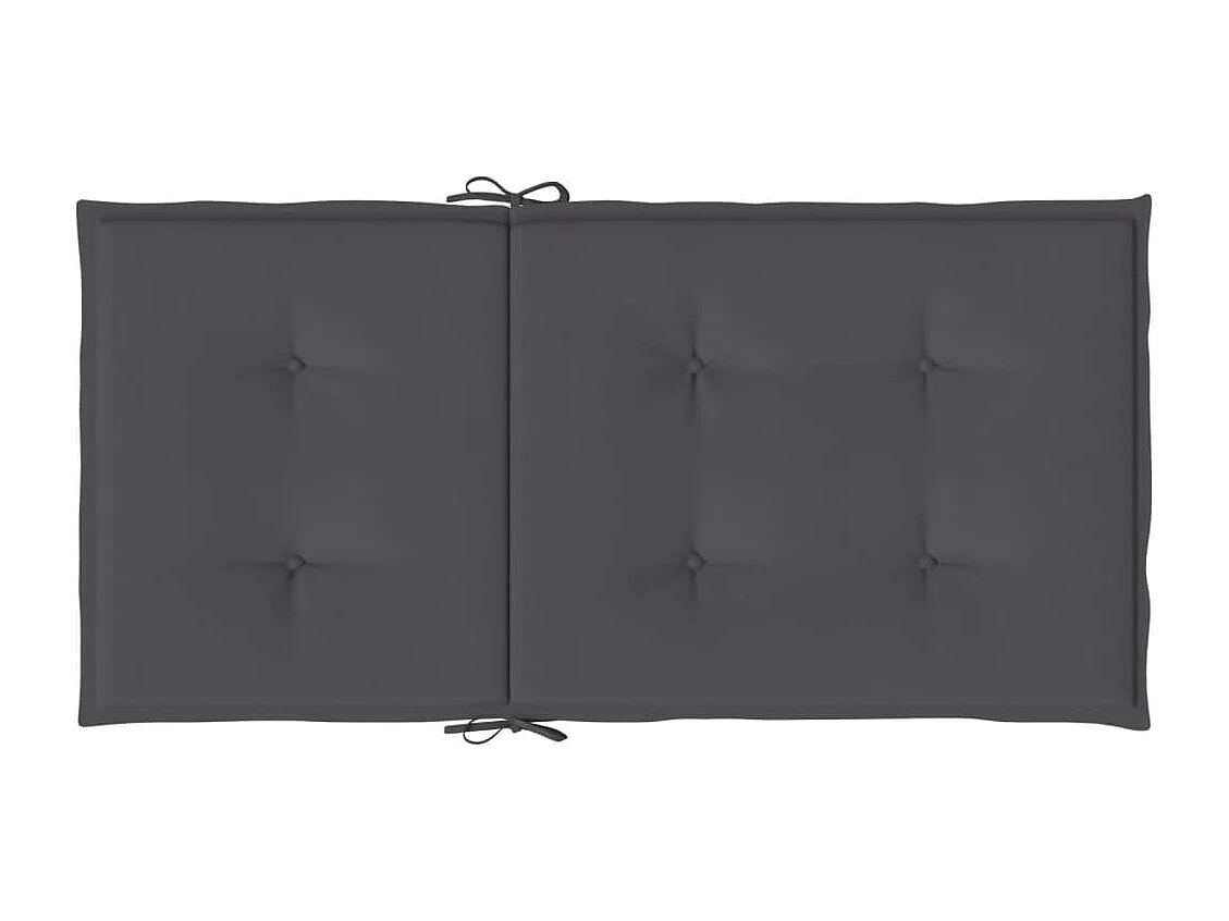 Coussins de chaise de jardin à dossier bas lot de 6 anthracite