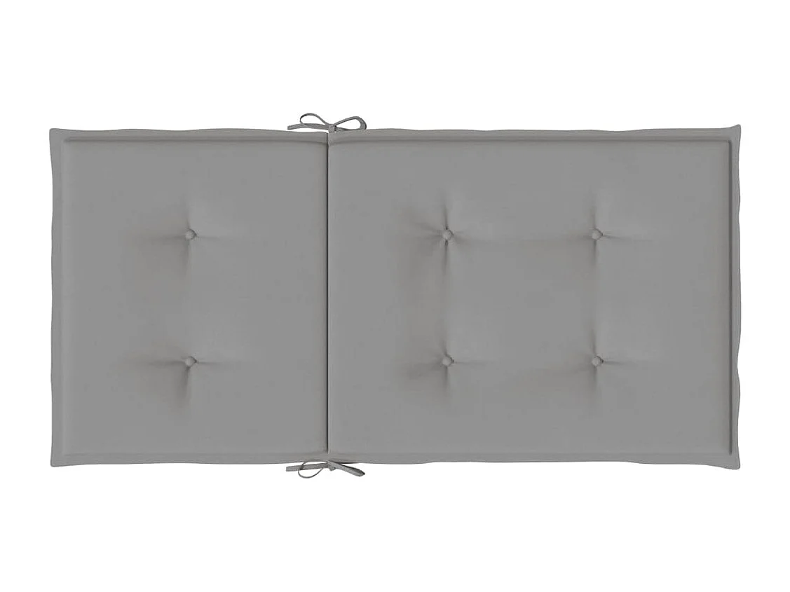 Coussins de chaise de jardin à dossier bas lot de 6 gris