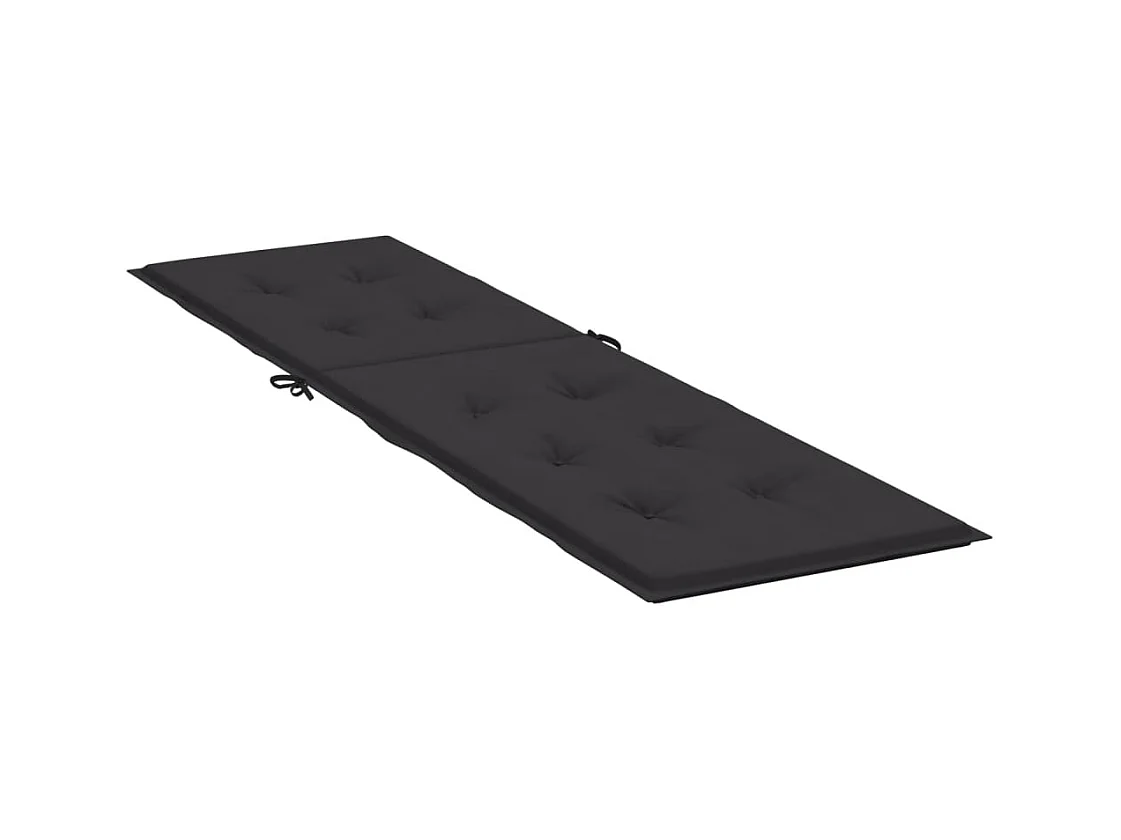 Cojín para tumbona negro (75+105)x50x4 cm