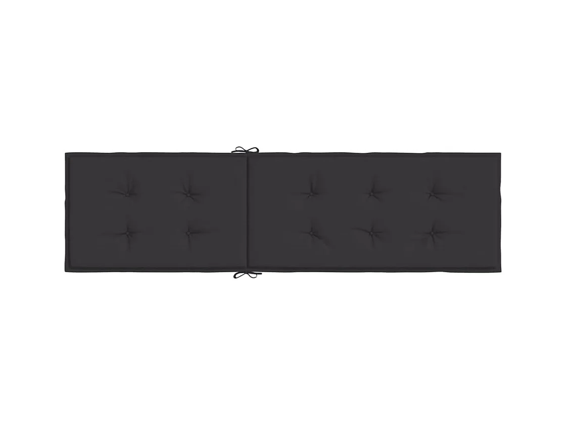 Cojín para tumbona negro (75+105)x50x4 cm