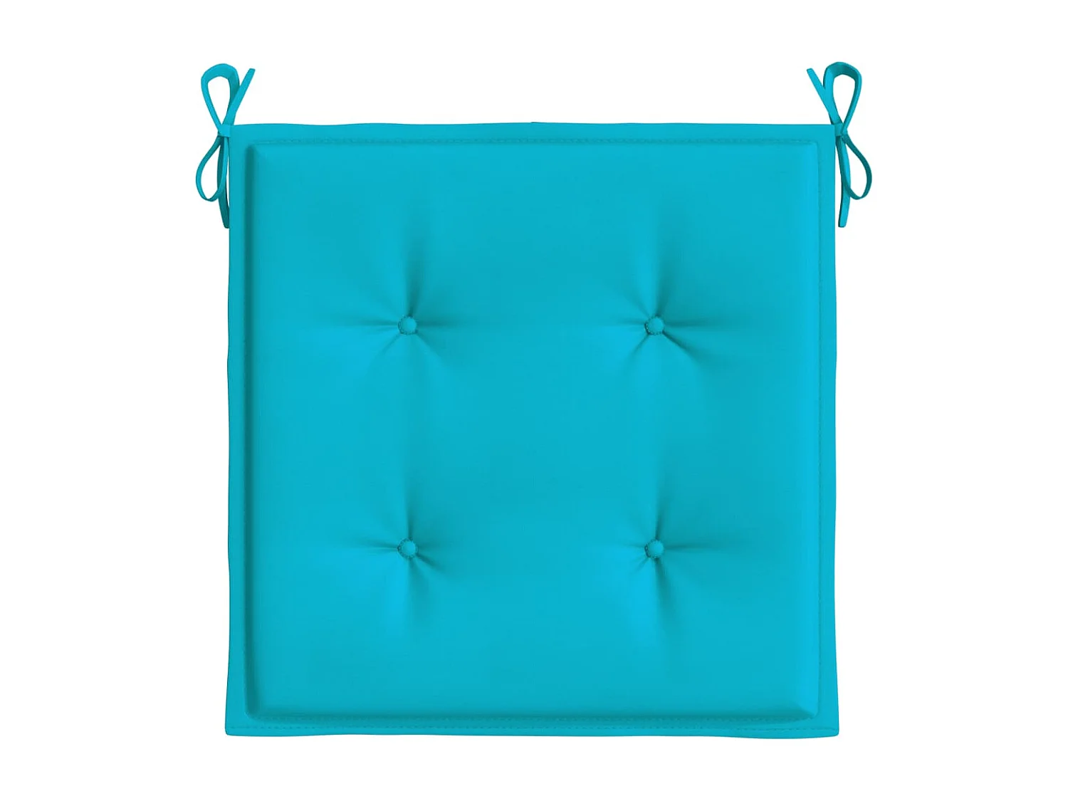 Coussins de chaise de jardin lot de 2 turquoise 50x50x3cm tissu