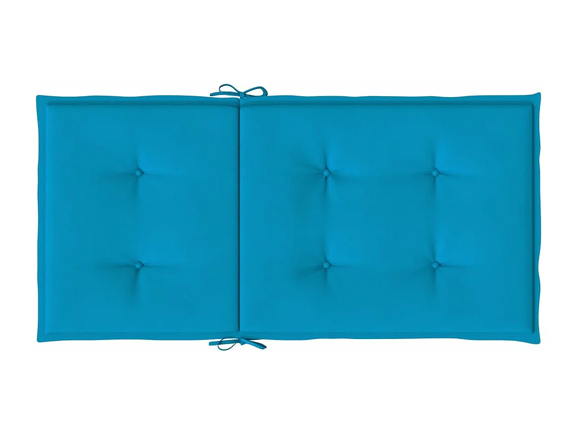 Coussins de chaise de jardin à dossier bas lot de 4 bleu