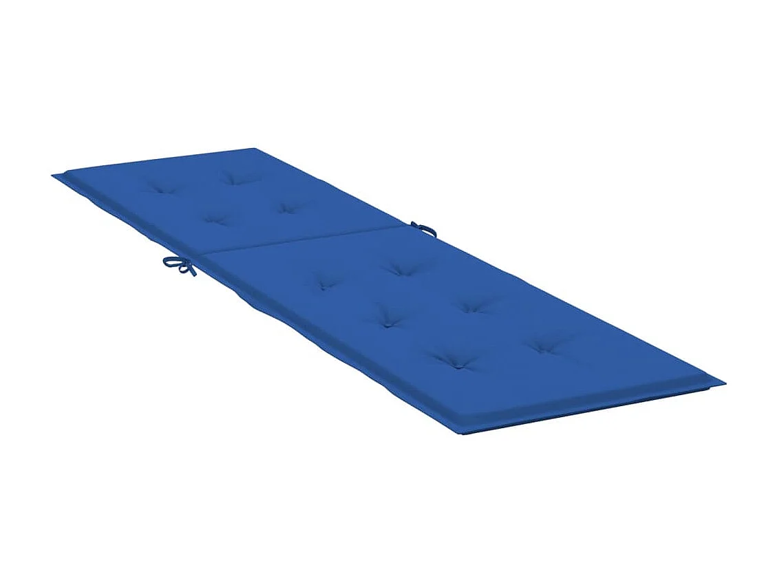 Coussin de chaise de terrasse bleu royal (75+105)x50x3 cm