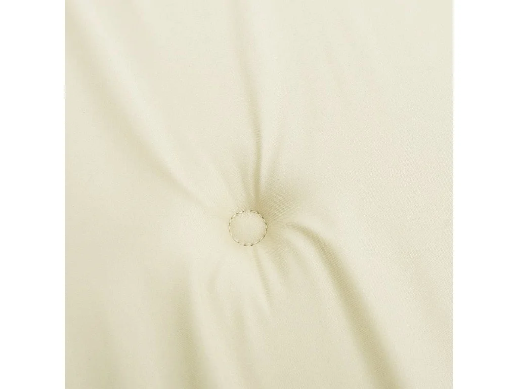 Coussins de chaise de jardin dossier haut lot de 4 crème tissu