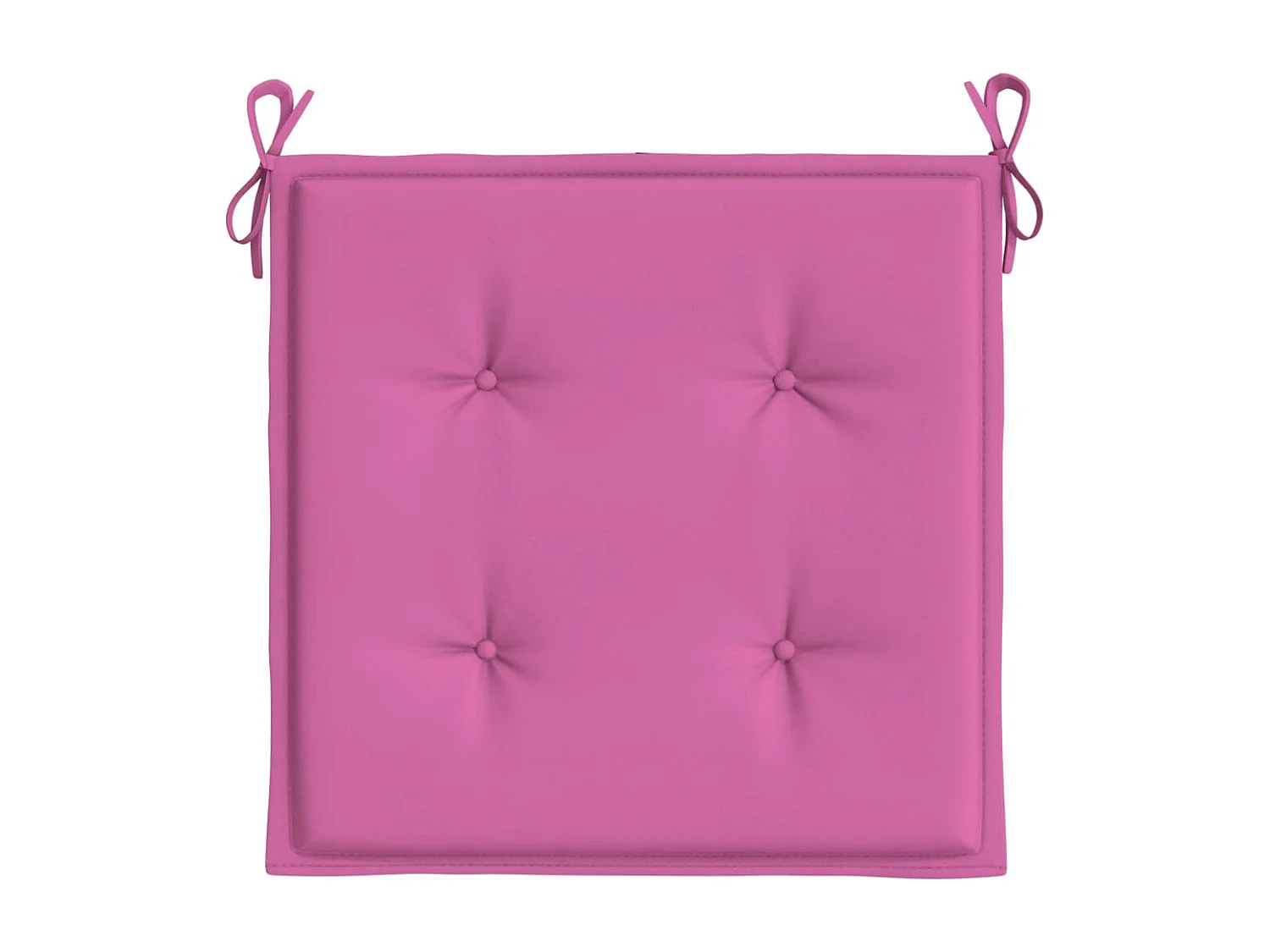 Coussins de chaise de jardin lot de 2 rose 40x40x3 cm tissu