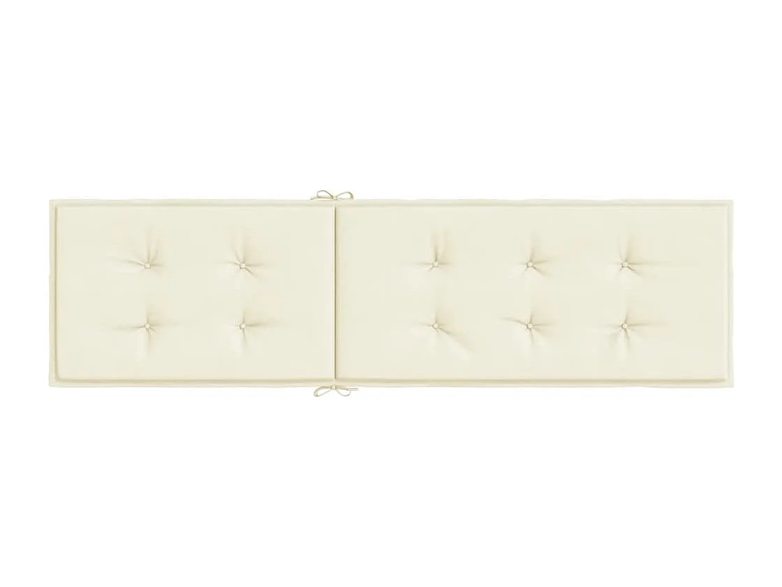 Coussin de chaise de terrasse crème (75+105)x50x3 cm