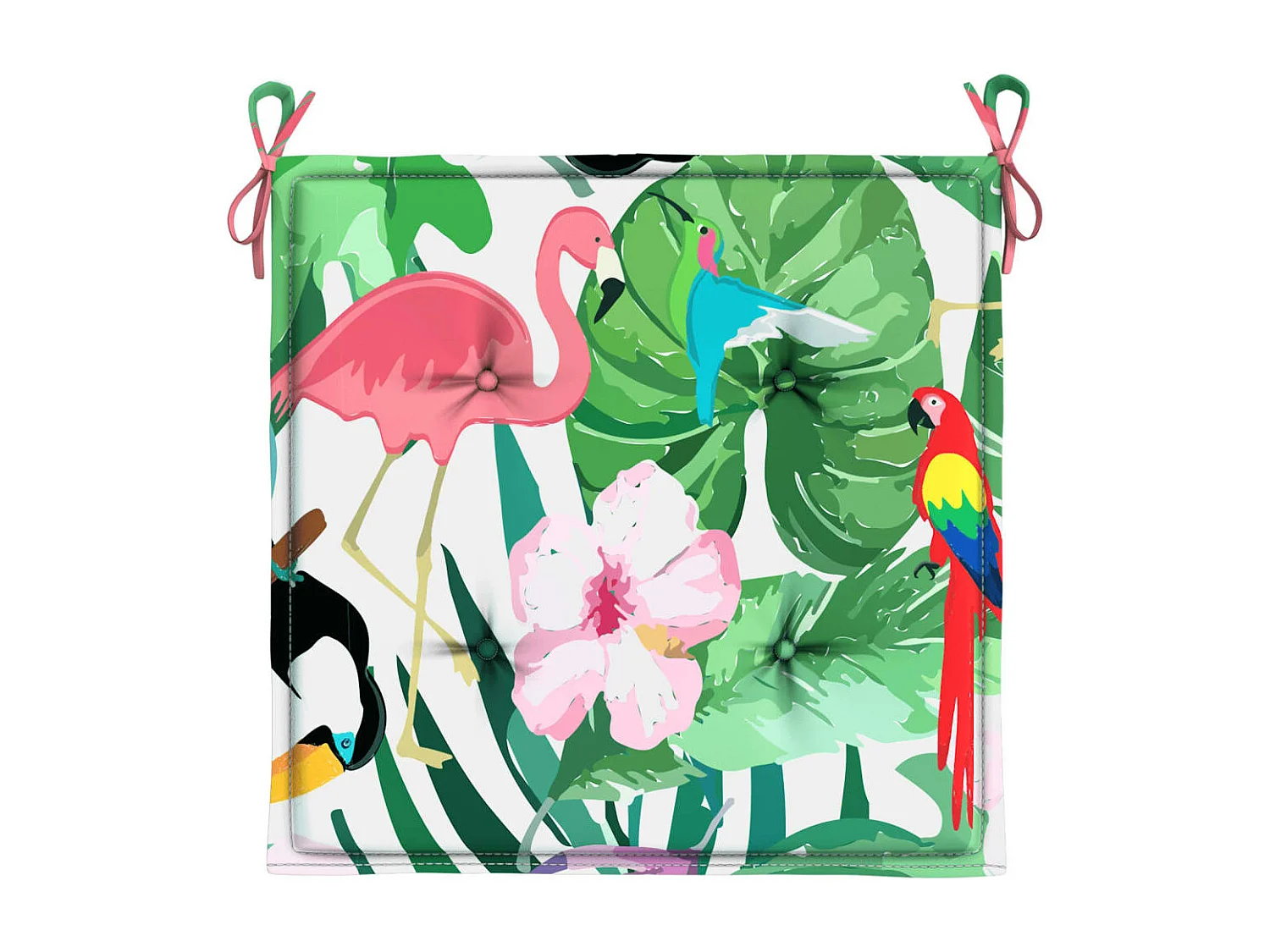 Coussins de chaise de jardin lot de 4 multicolore 40x40x3 cm