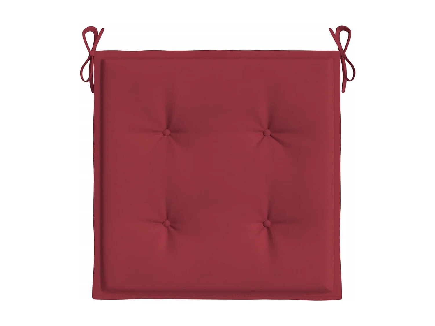 Cojines silla de jardín 4 unidades tela Oxford rojo tinto 40x40x3 cm