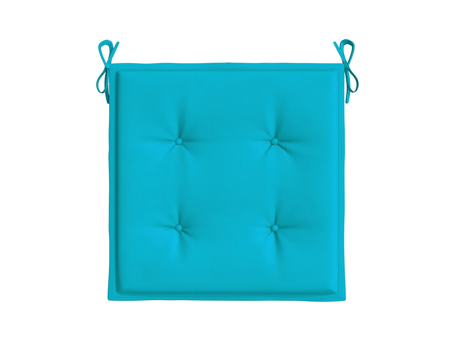 Coussins de chaise de jardin lot de 4 turquoise 40x40x3cm tissu