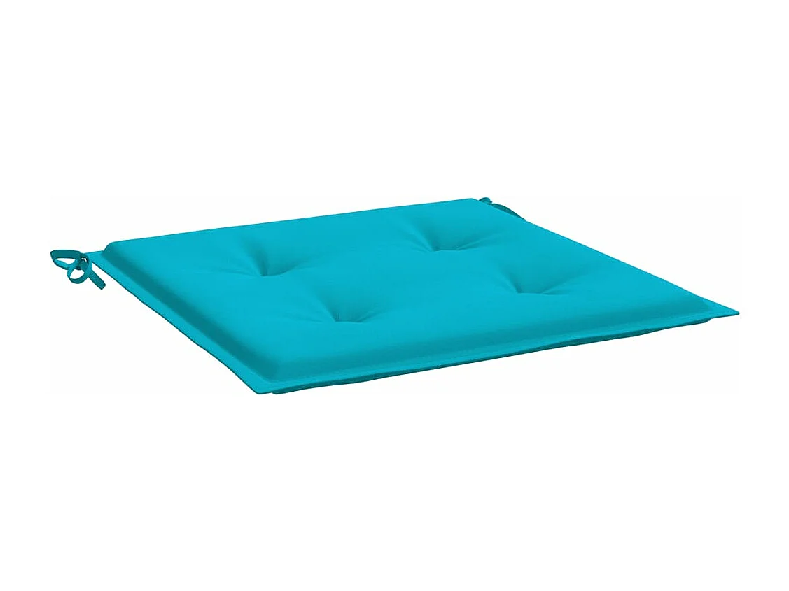 Coussins de chaise de jardin lot de 4 turquoise 40x40x3cm tissu