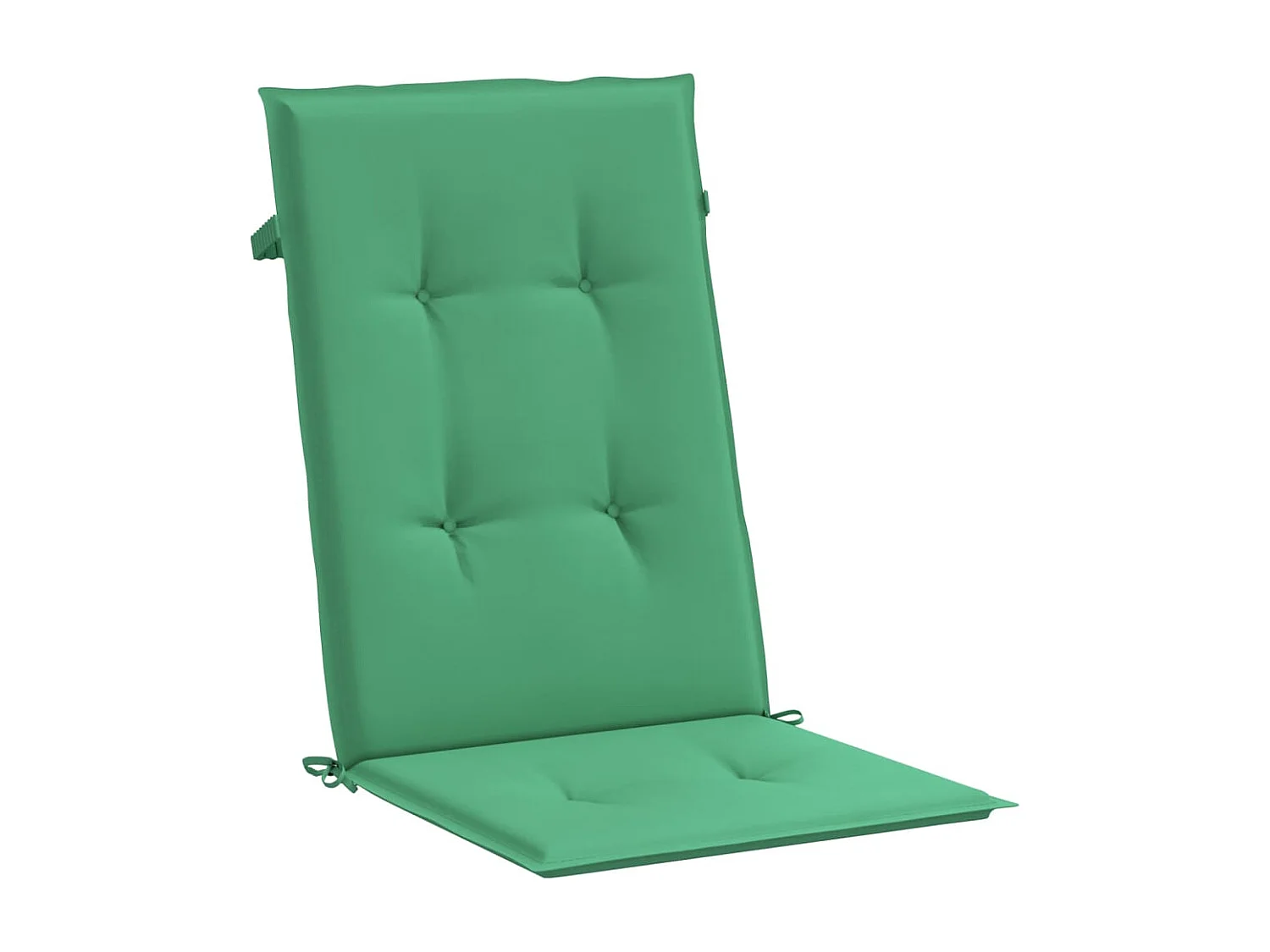 Coussins de chaise de jardin à dossier haut lot de 2 vert tissu