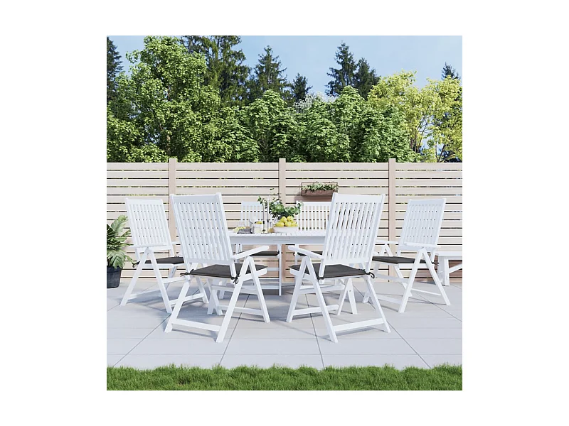 Cojines silla de jardín 6 unidades tela Oxford antracita 50x50x3 cm