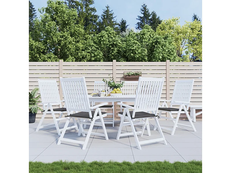 Coussins de chaise de jardin 6 pièces anthracite 50x50x3 cm