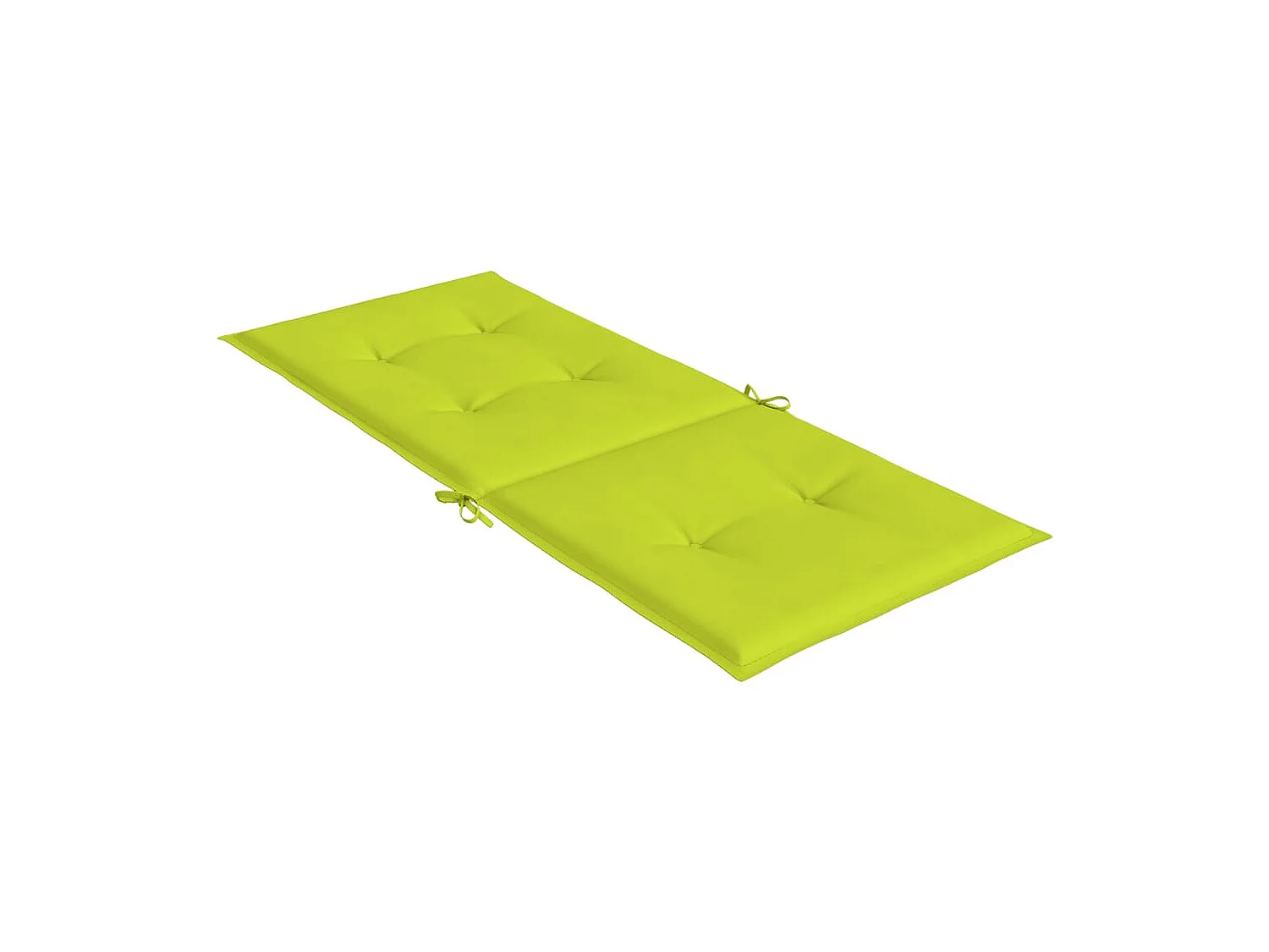 Cojín silla de jardín respaldo alto 2 unidades tela verde 120x50x3cm