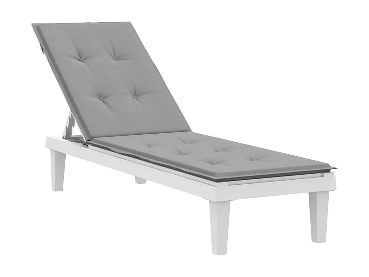Coussin de chaise de terrasse gris (75+105)x50x3 cm