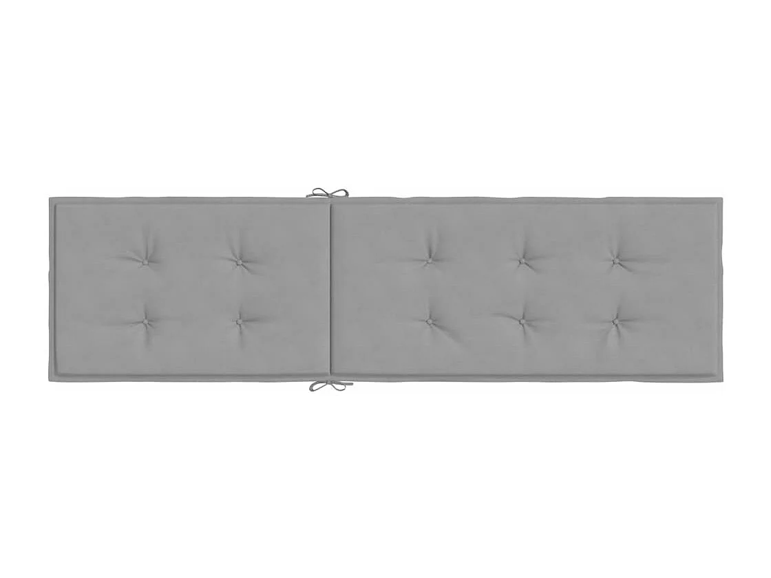 Coussin de chaise de terrasse gris (75+105)x50x3 cm