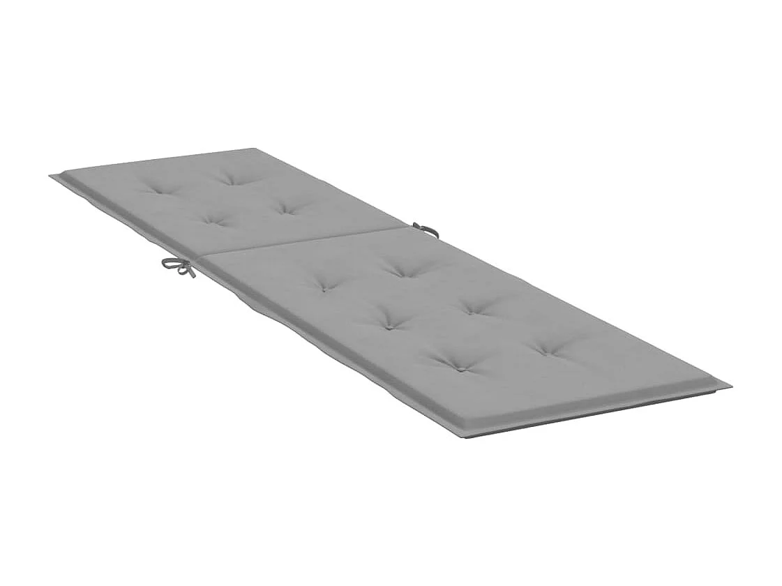 Coussin de chaise de terrasse gris (75+105)x50x3 cm