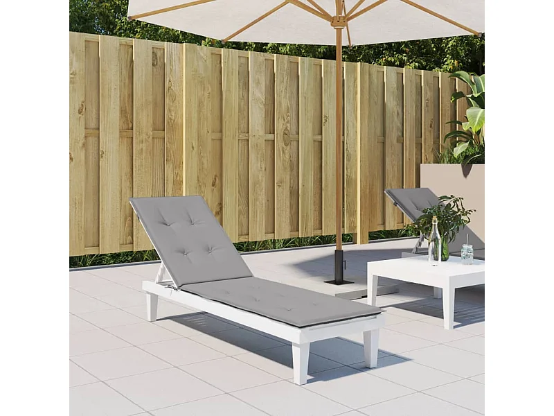 Terrasstoelkussen (75+105)x50x4 cm grijs