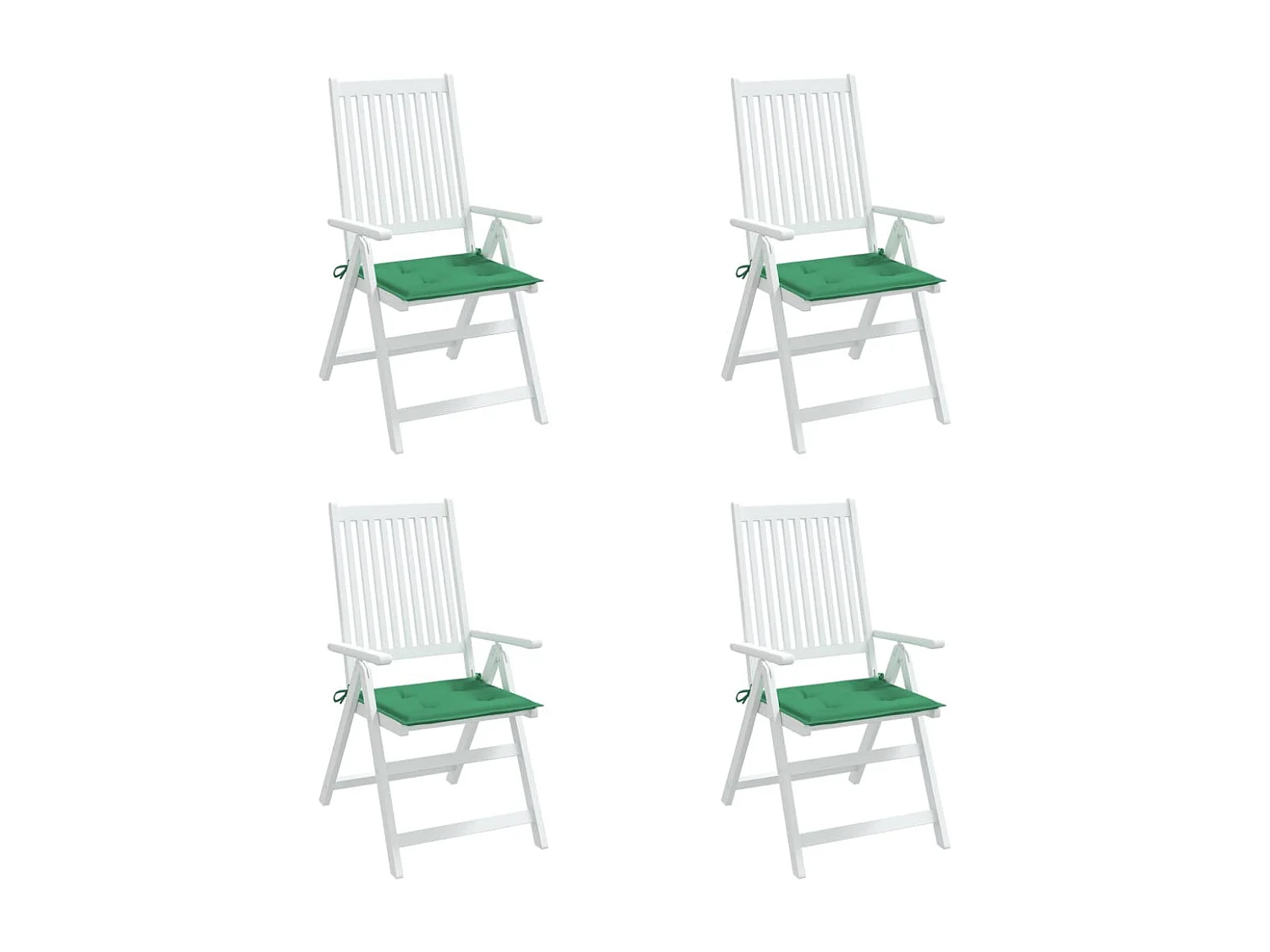 Coussins de chaise de jardin 4 pièces vert 50x50x3 cm tissu oxford