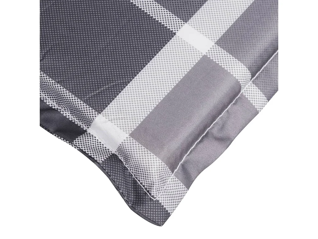 Almofadão cadeira de terraço (75+105)x50x3cm xadrez cinza