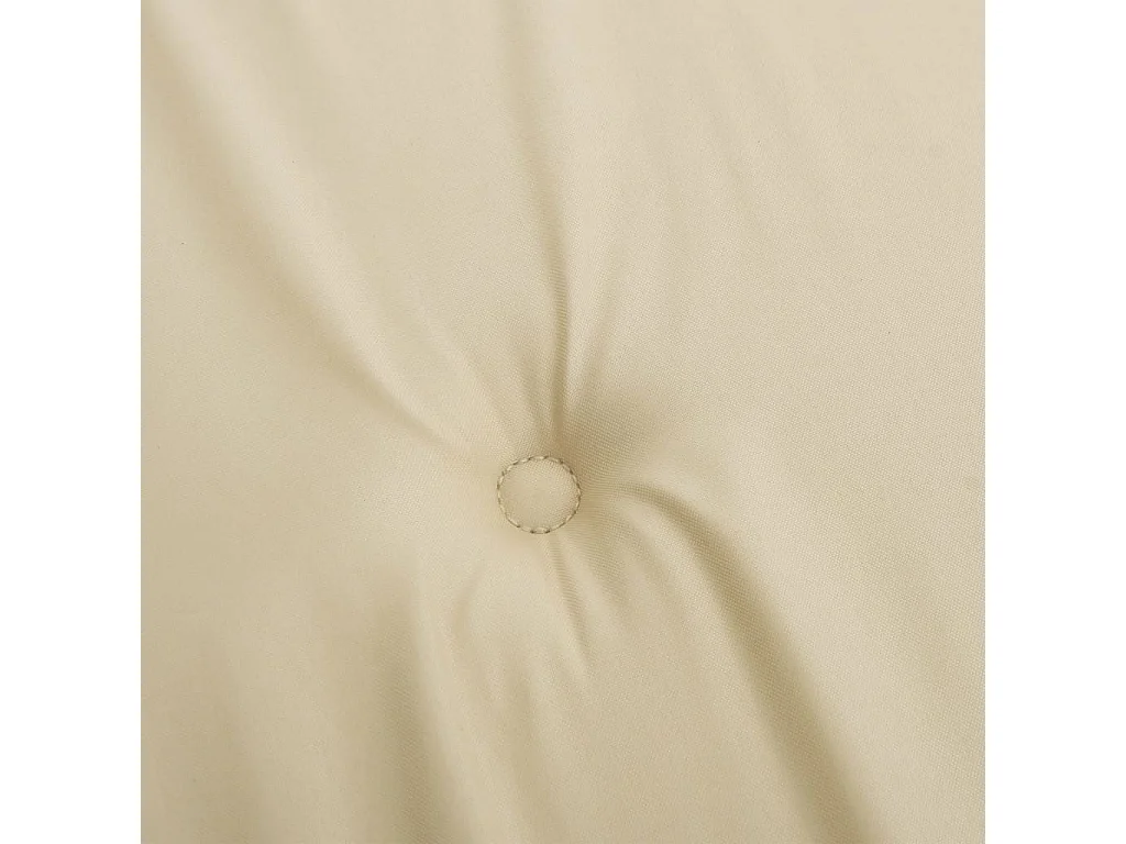 Coussins de chaise de jardin dossier haut lot de 2 beige tissu