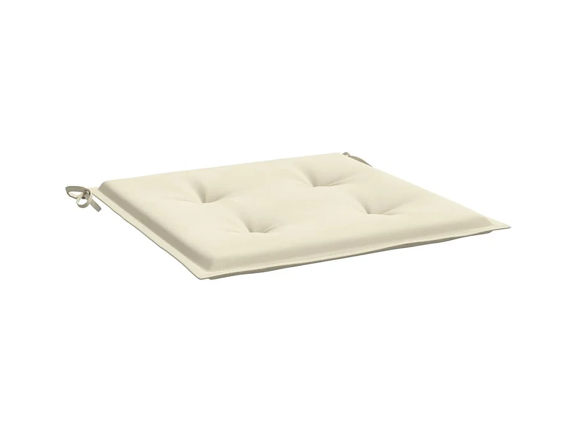 Cojines de silla de jardín 6 unidades tela Oxford crema 40x40x3 cm