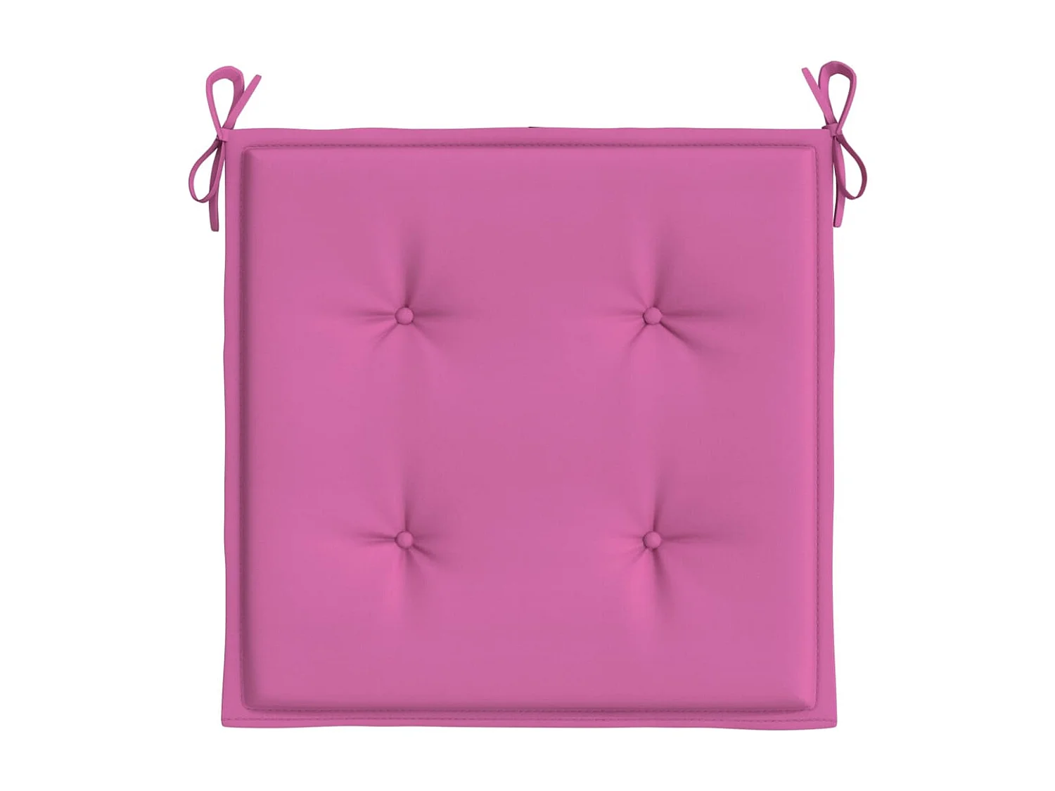 Coussins de chaise de jardin lot de 2 rose 50x50x3 cm tissu