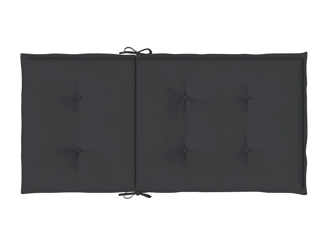 Coussins de chaise de jardin à dossier bas lot de 6 noir