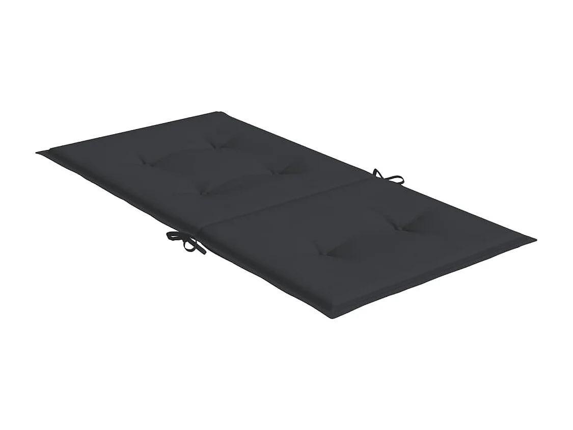 Coussins de chaise de jardin à dossier bas lot de 6 noir