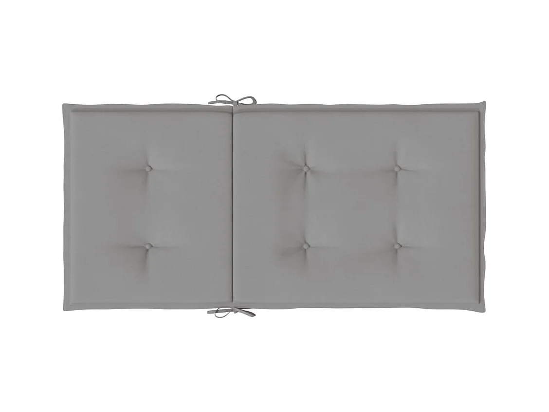 Coussins de chaise de jardin à dossier bas lot de 2 gris