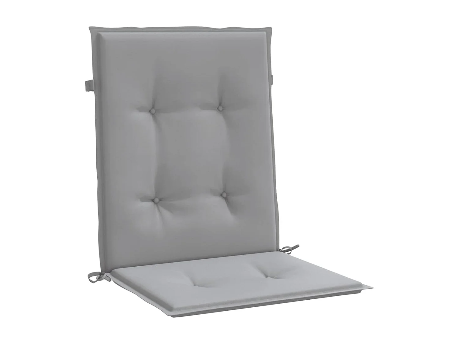 Coussins de chaise de jardin à dossier bas lot de 2 gris