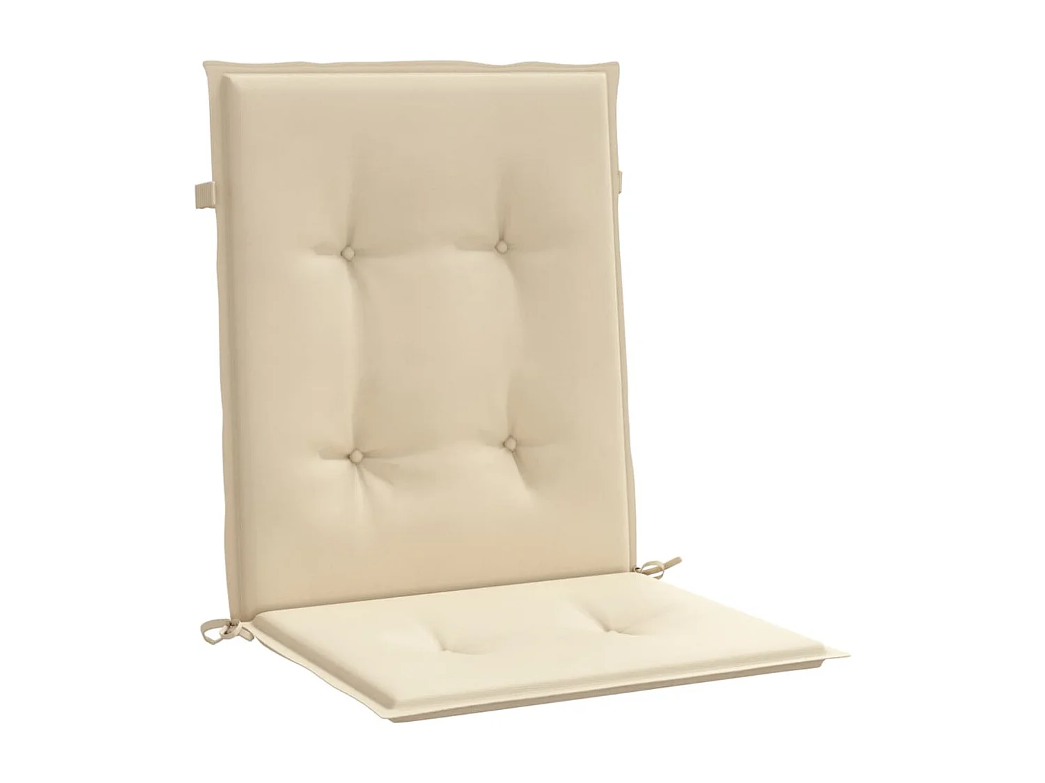 Coussins de chaise de jardin à dossier bas lot de 6 beige