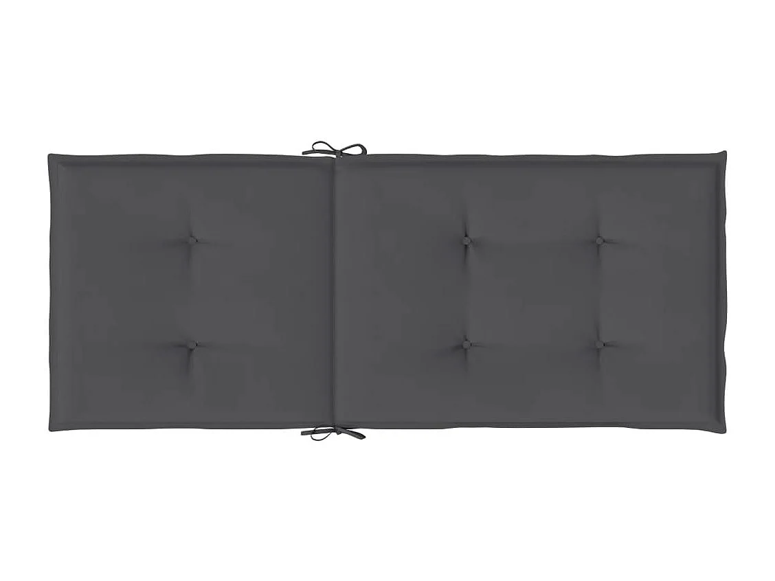Coussins de chaise de jardin à dossier haut lot de 2 anthracite