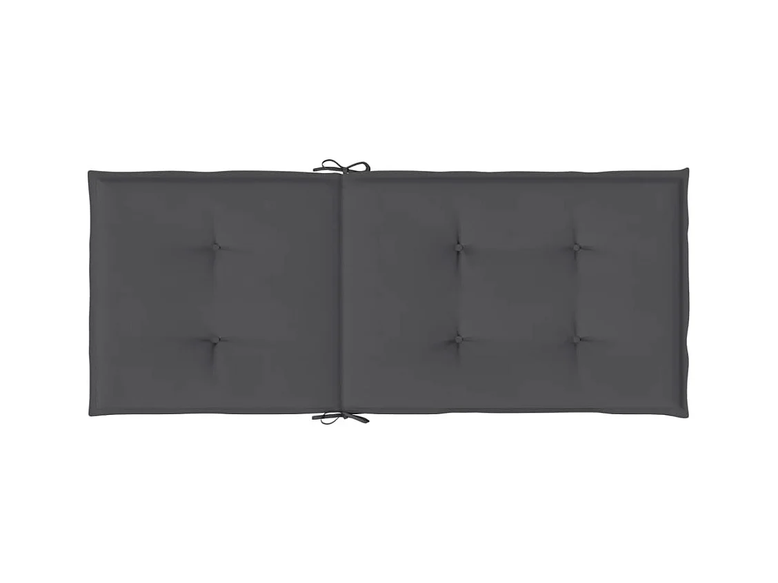 Coussins de chaise de jardin à dossier haut lot de 2 anthracite