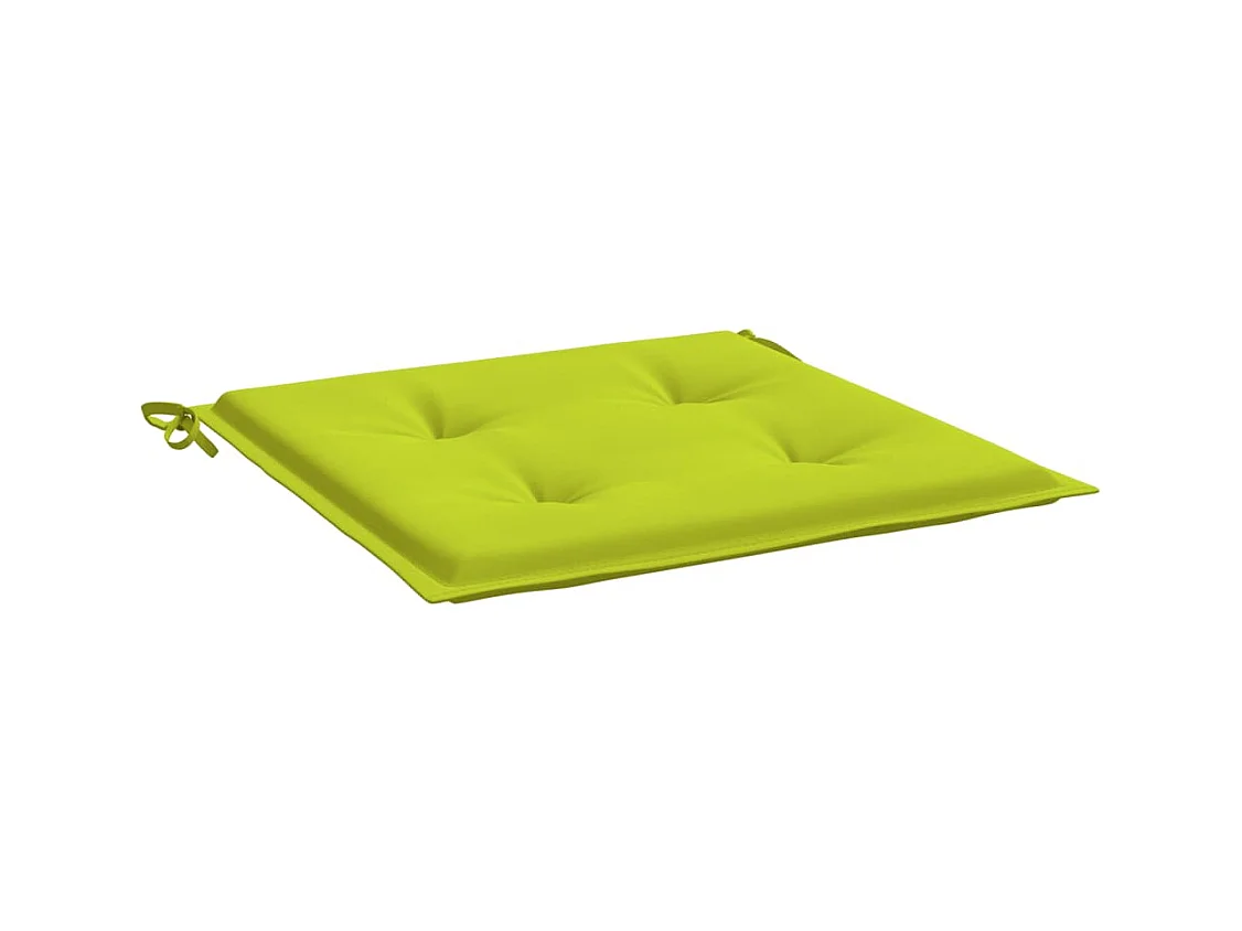 Coussins de chaise de jardin lot de 4 vert vif 40x40x3 cm