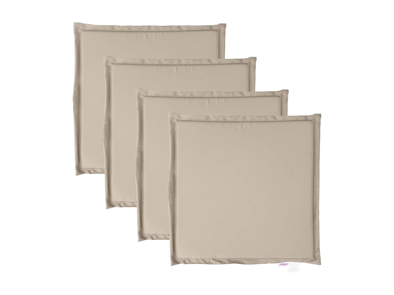Coussins de siège de jardin lot de 4 taupe 45x45x2 cm carré