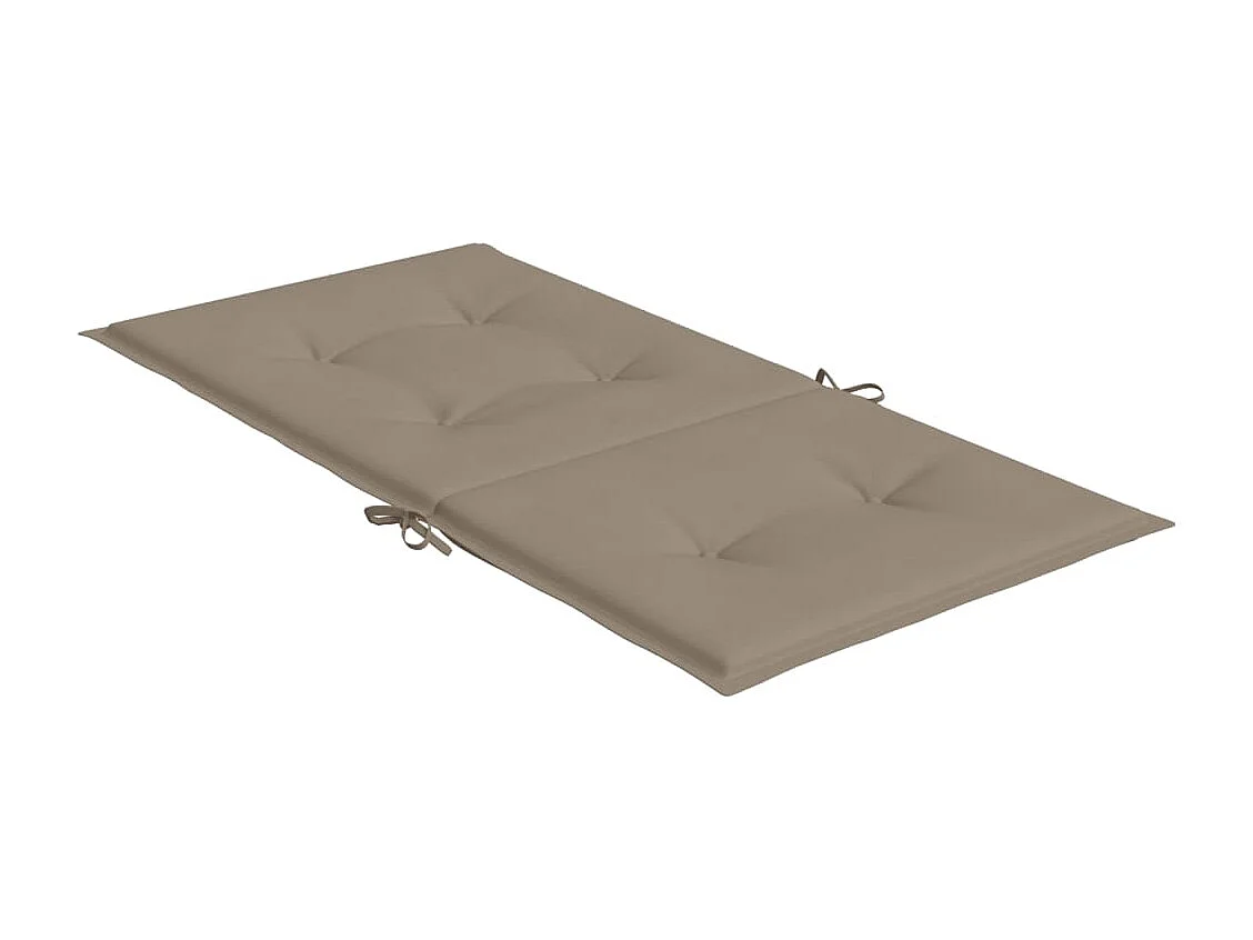 Coussins de chaise de jardin à dossier bas lot de 6 taupe