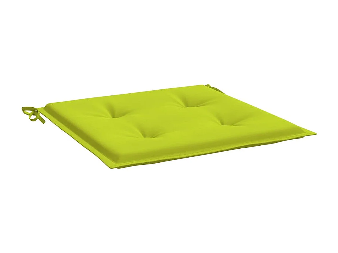 Coussins de chaise de jardin lot de 2 vert vif 50x50x3 cm