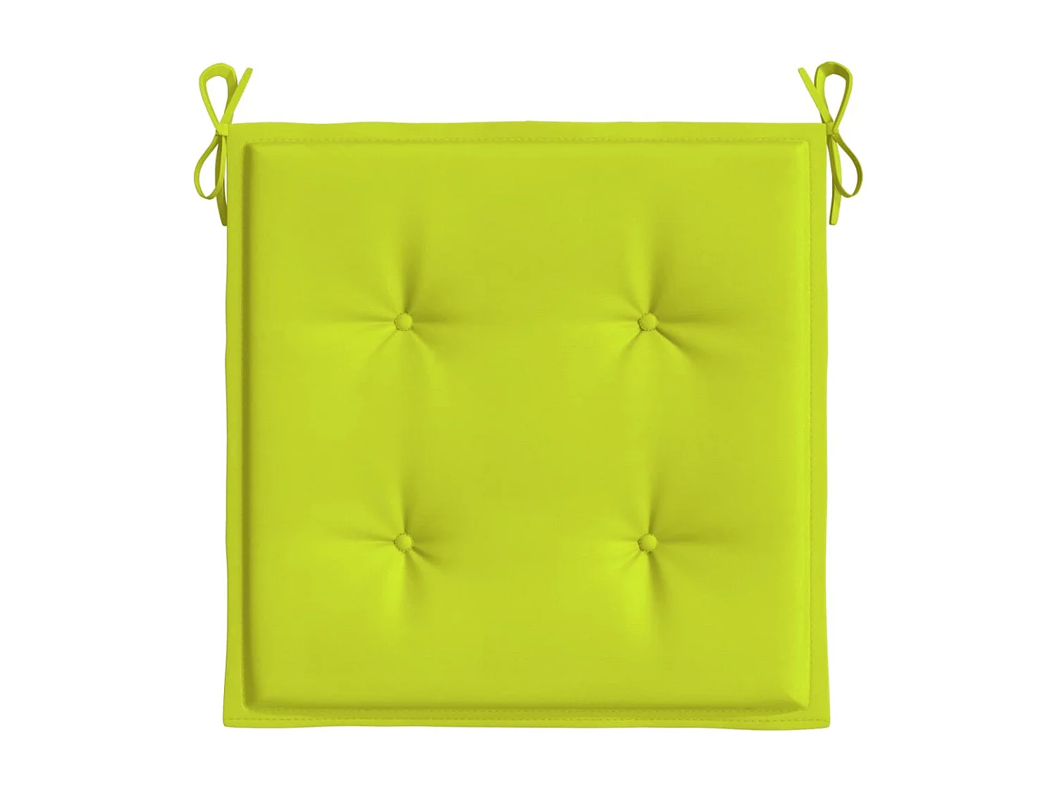 Coussins de chaise de jardin lot de 2 vert vif 50x50x3 cm