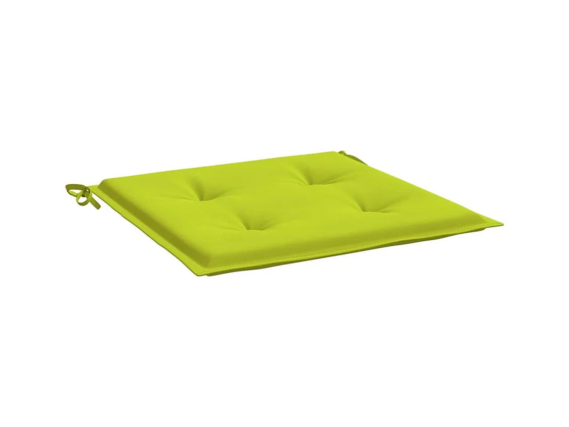 Coussins de chaise de jardin lot de 2 vert vif 50x50x3 cm