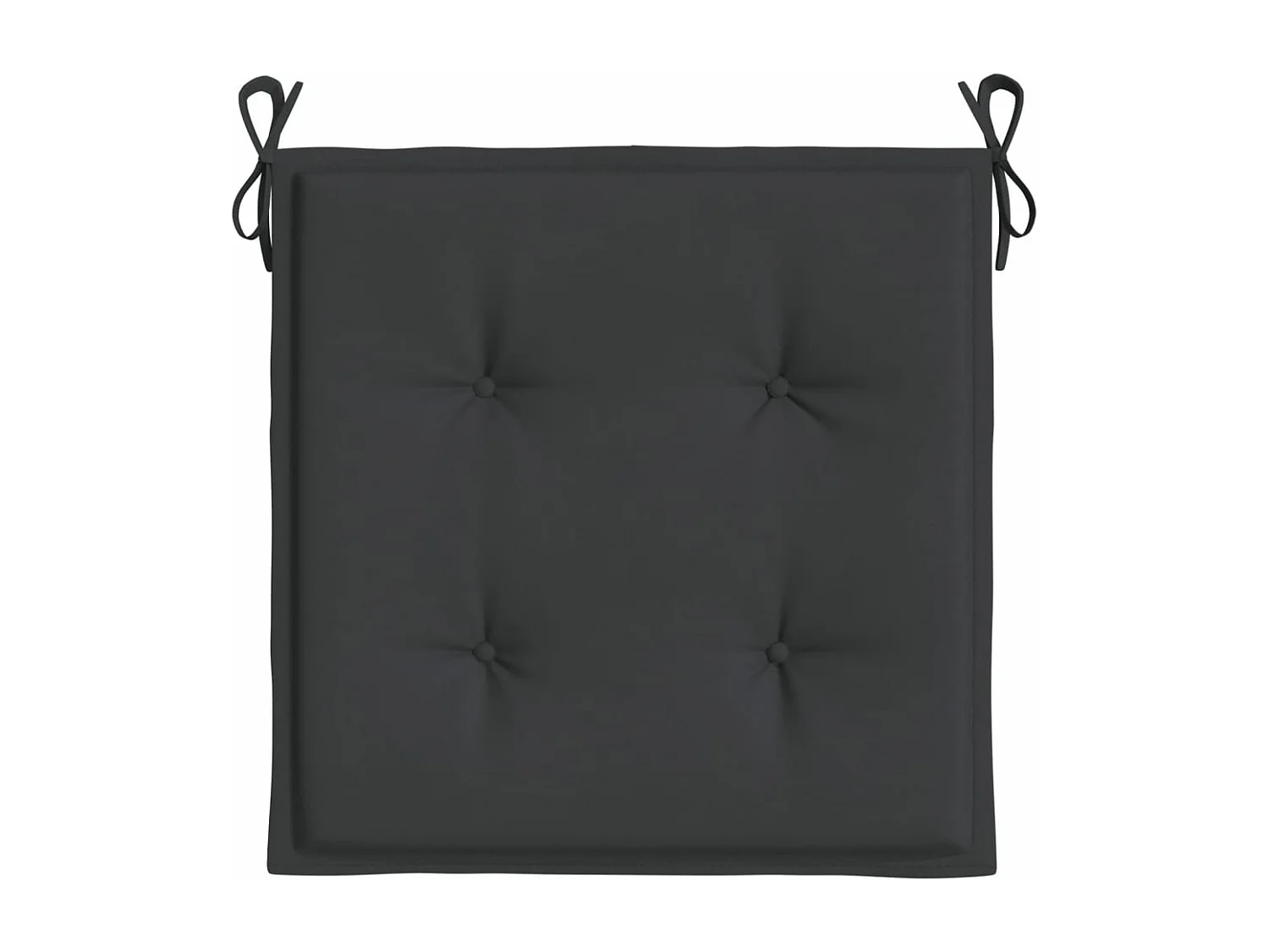 Coussins de chaise de jardin 2 pièces noir 50x50x3 cm tissu oxford